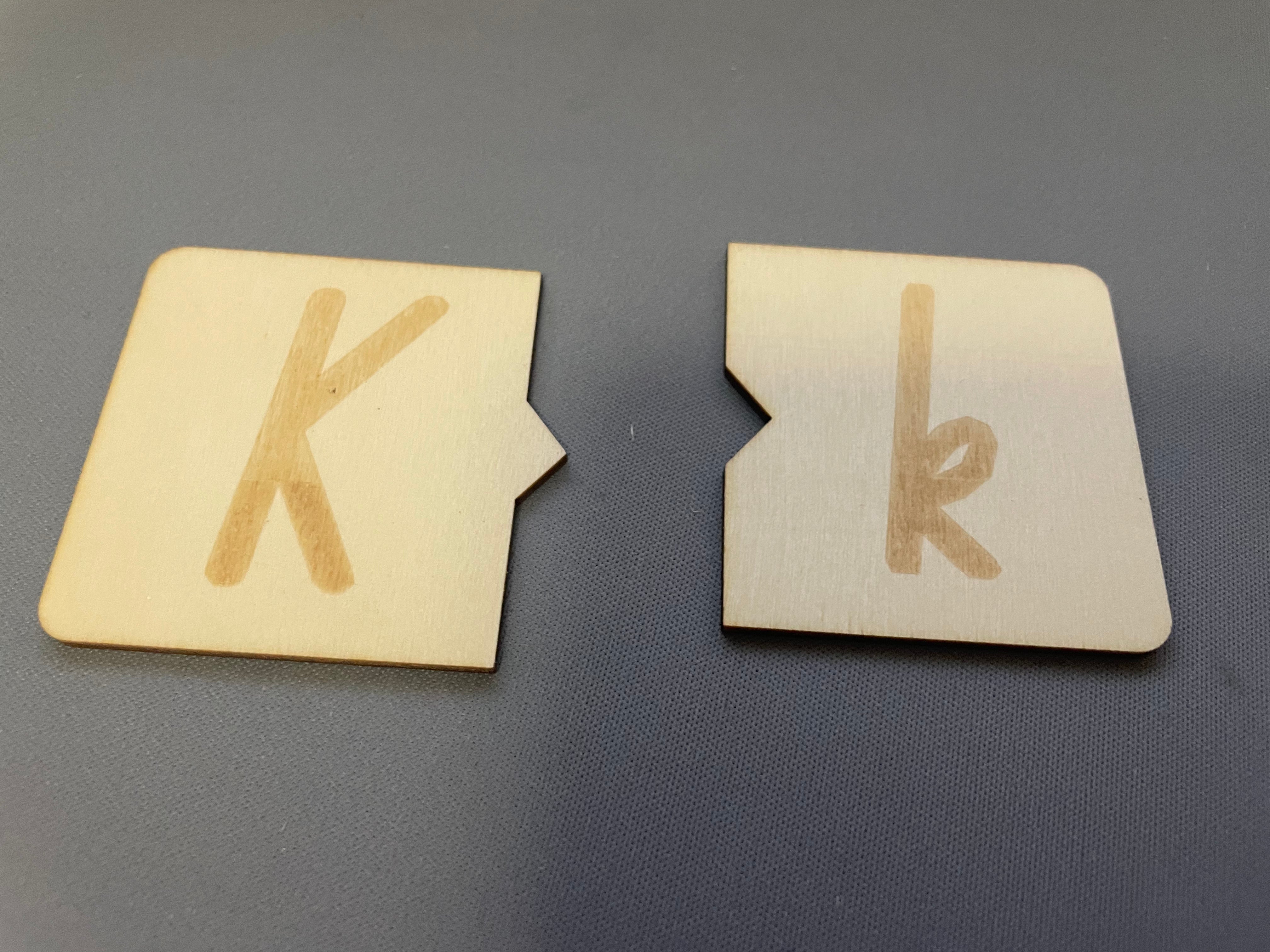 Wooden Letter Tiles - NSW Foundation Font - Puzzle