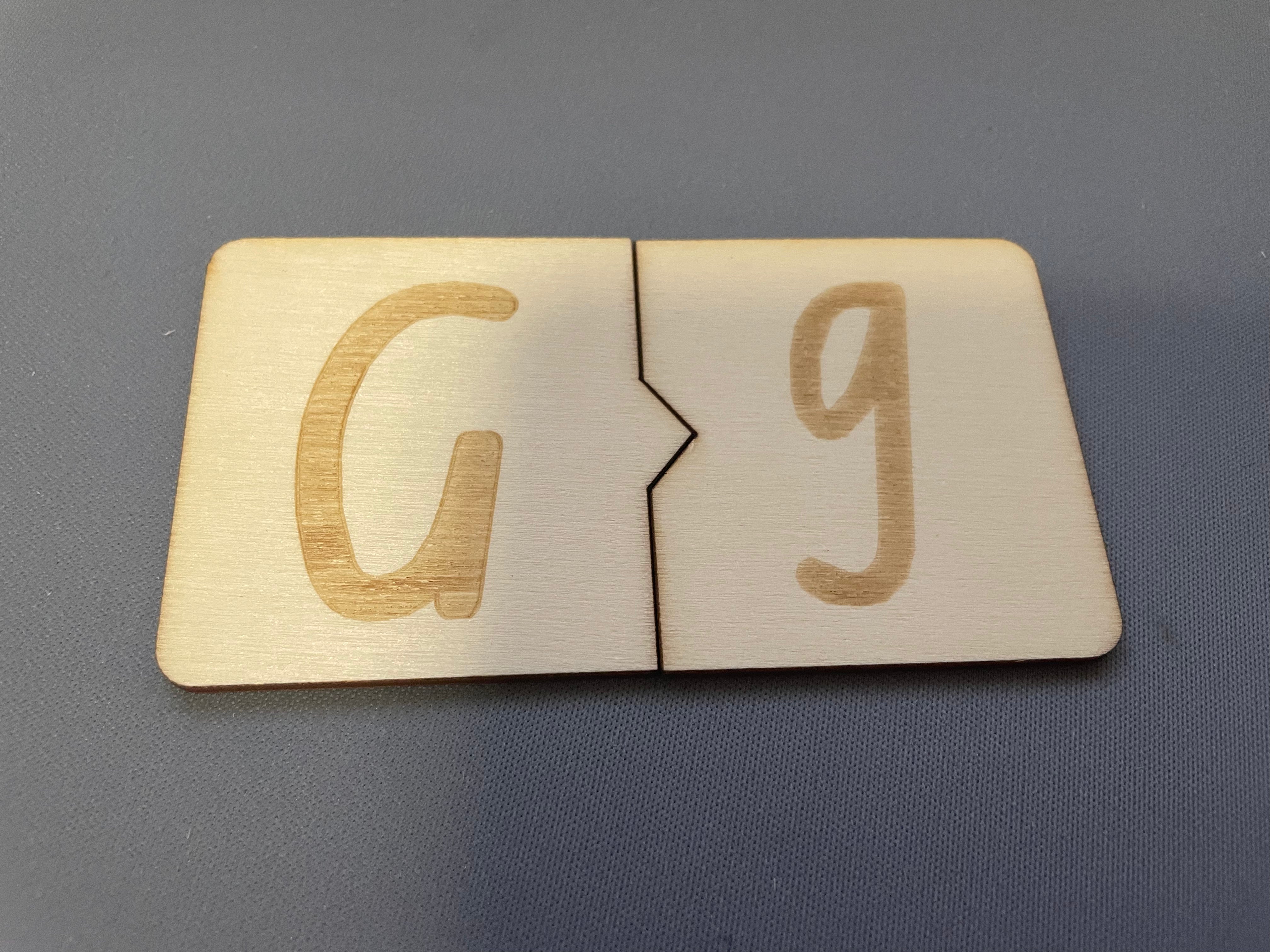Wooden Letter Tiles - NSW Foundation Font - Puzzle