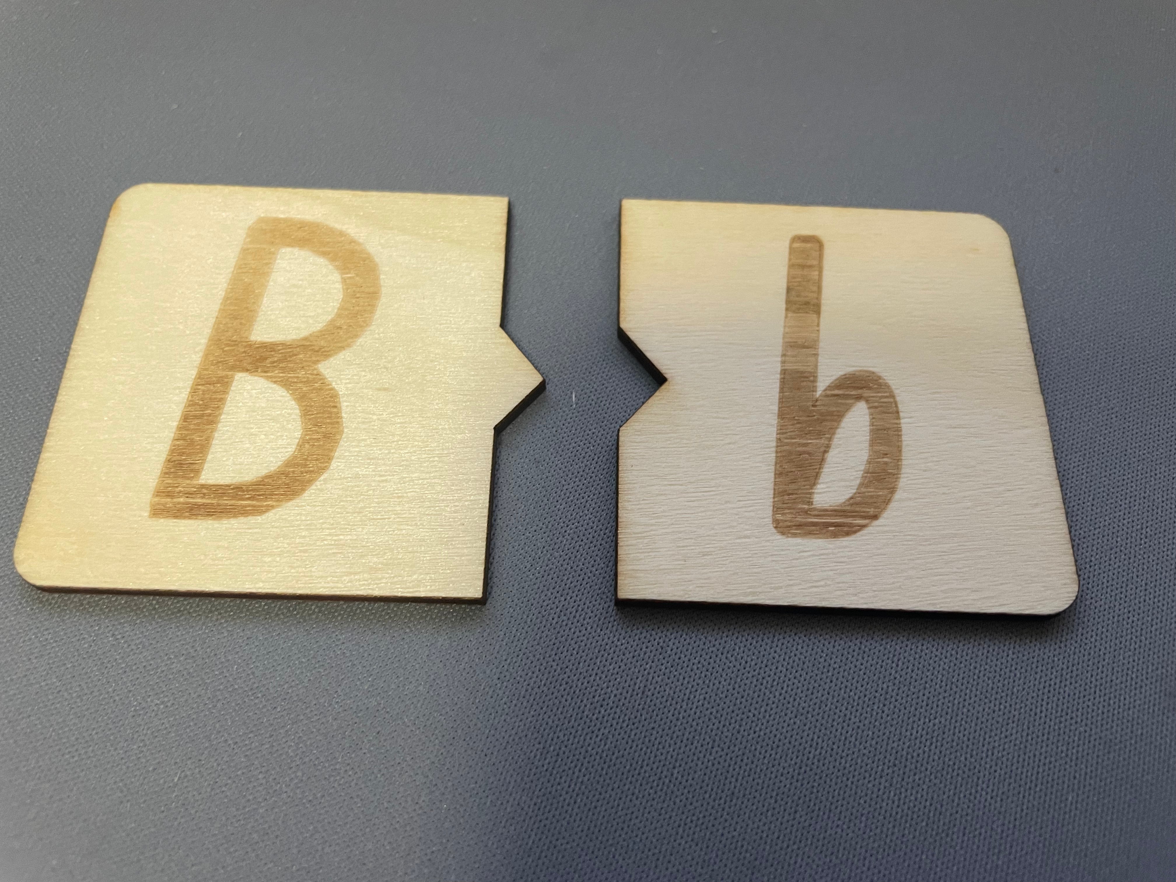 Wooden Letter Tiles - NSW Foundation Font - Puzzle