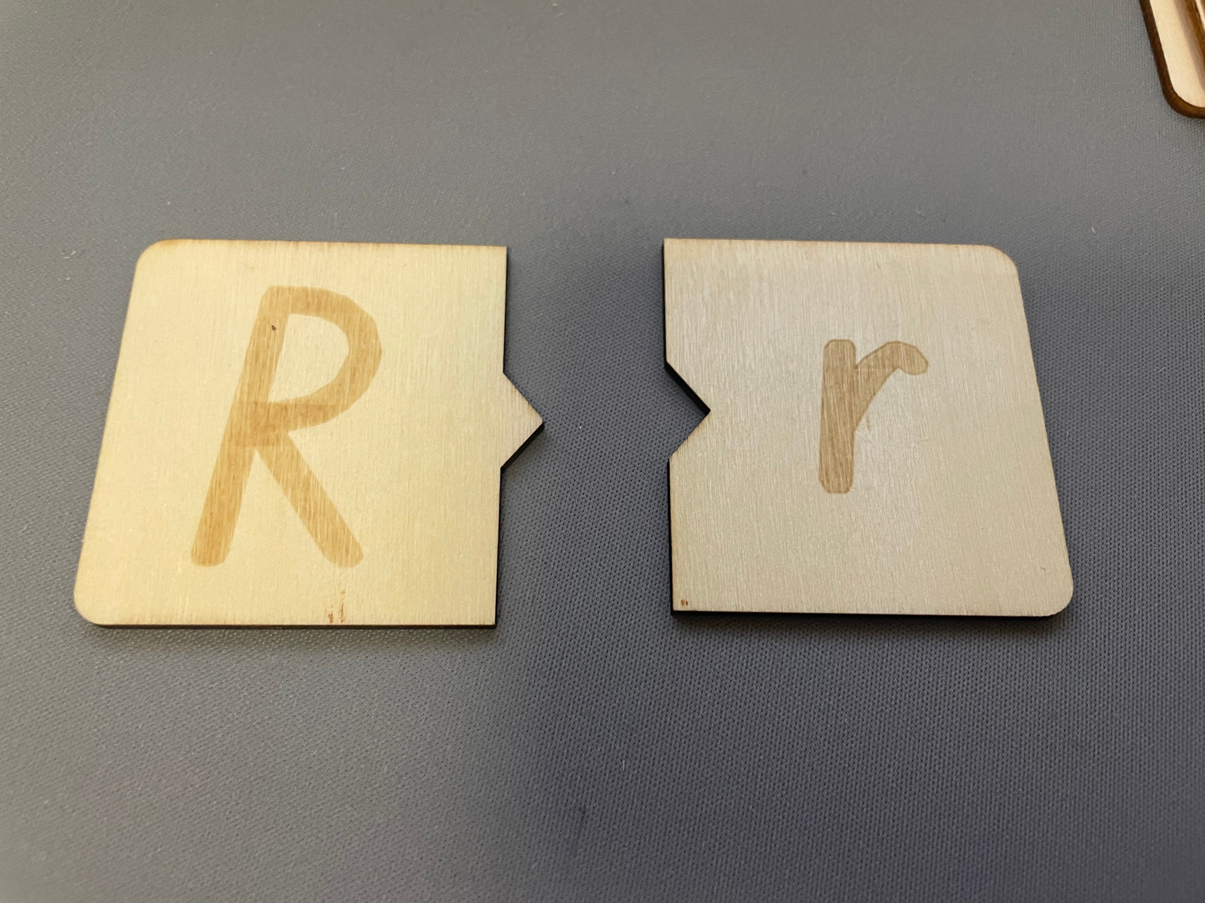 Wooden Letter Tiles - NSW Foundation Font - Puzzle