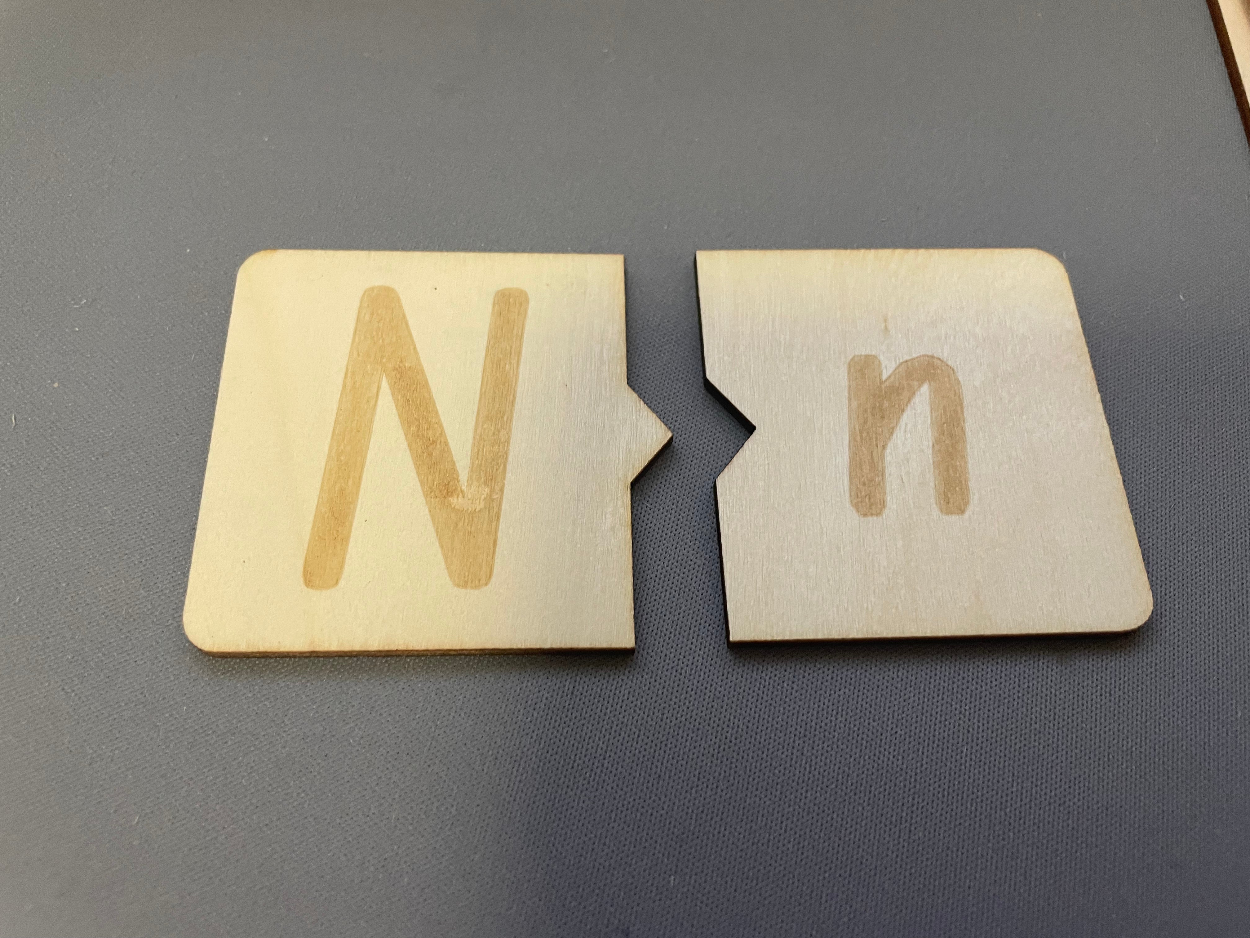 Wooden Letter Tiles - NSW Foundation Font - Puzzle
