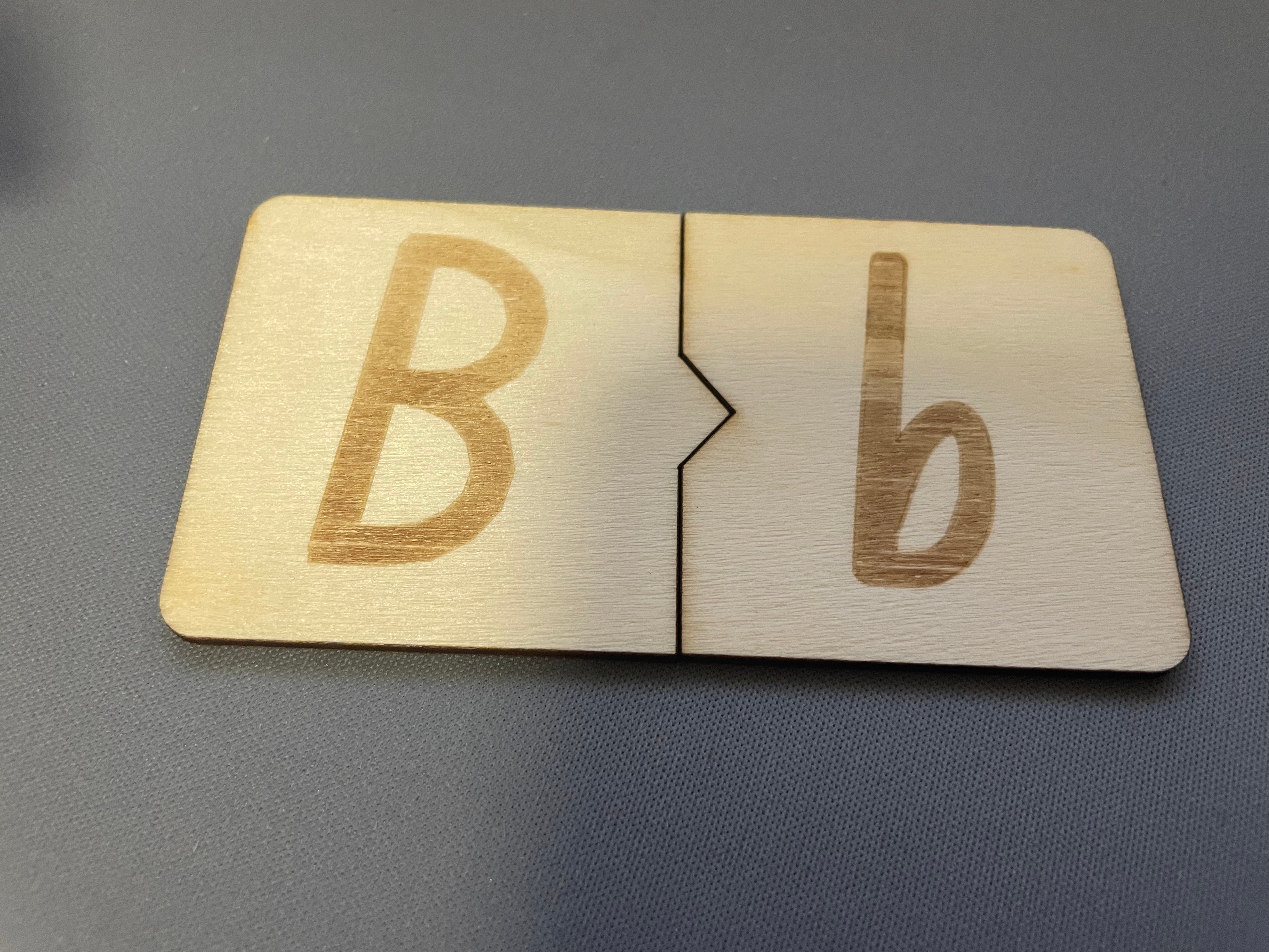Wooden Letter Tiles - NSW Foundation Font - Puzzle