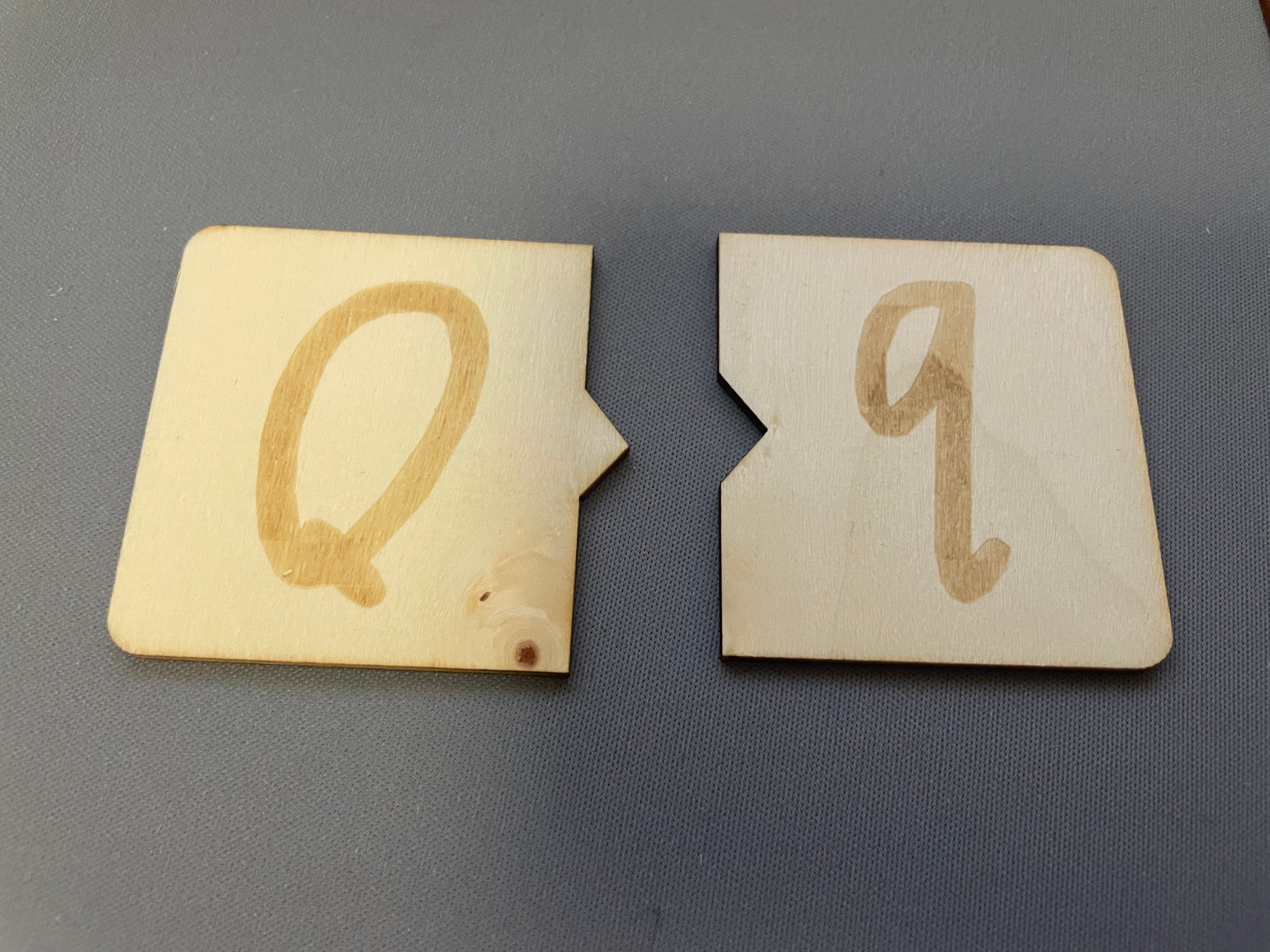 Wooden Letter Tiles - NSW Foundation Font - Puzzle