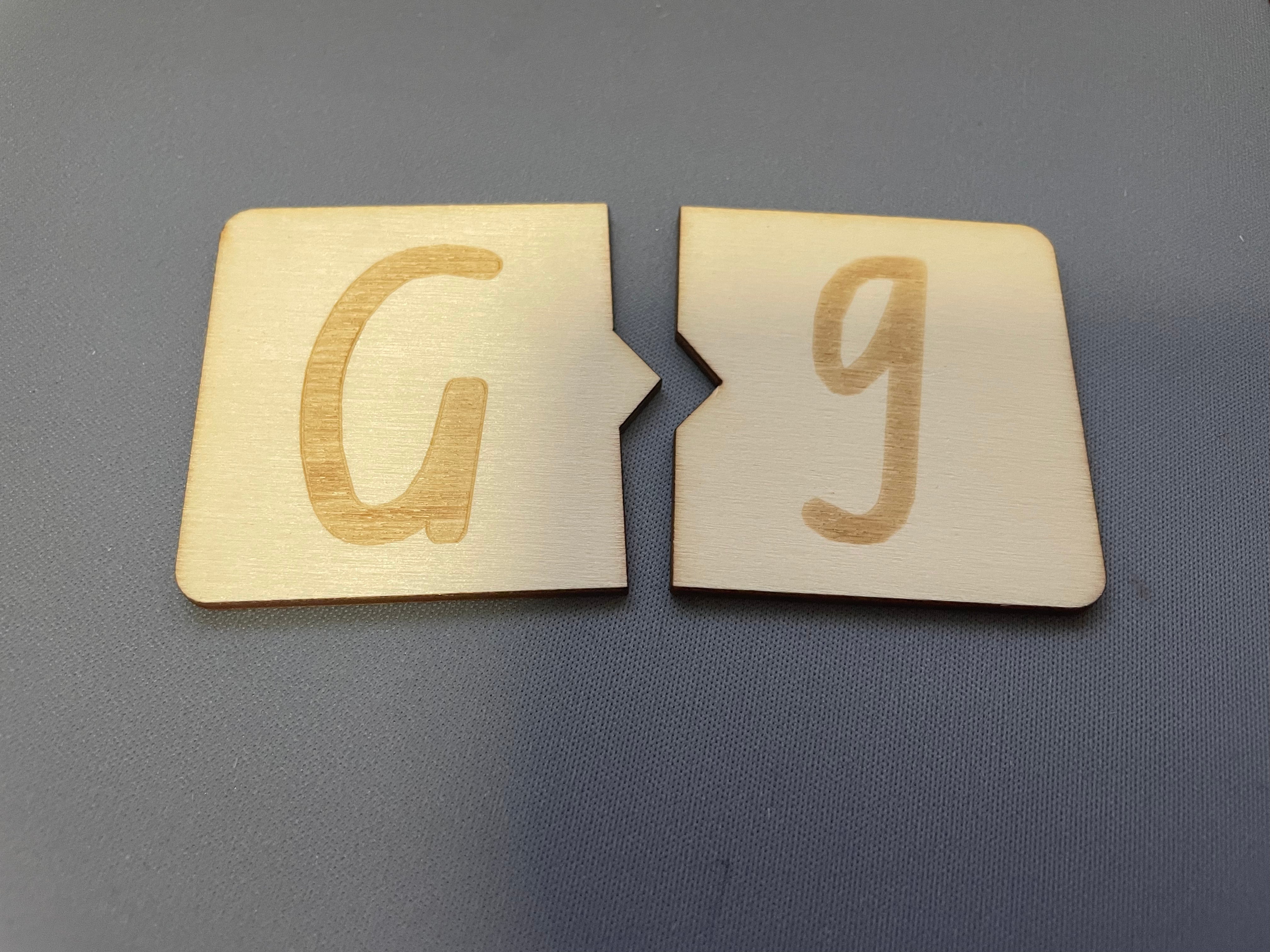 Wooden Letter Tiles - NSW Foundation Font - Puzzle