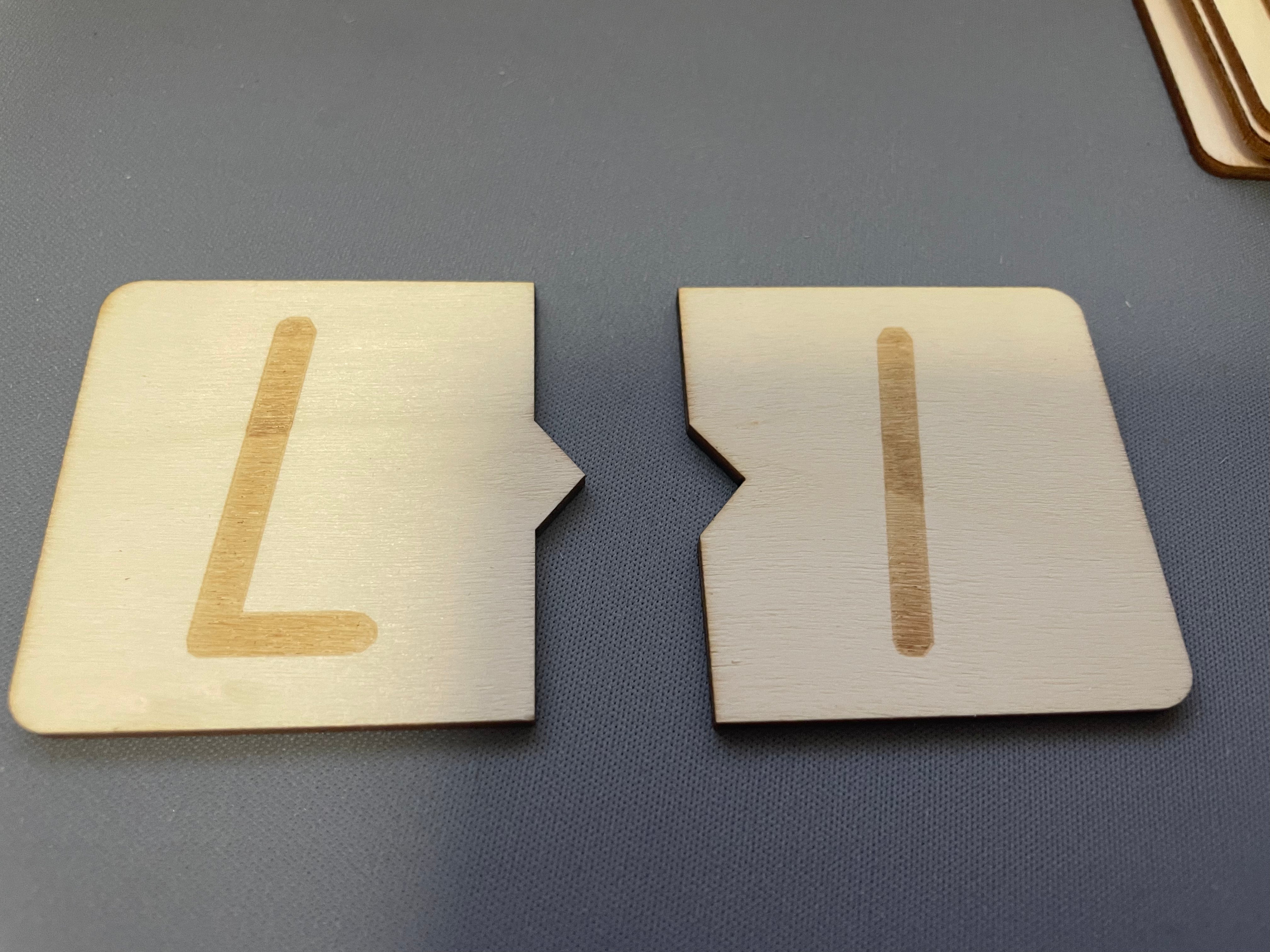 Wooden Letter Tiles - NSW Foundation Font - Puzzle