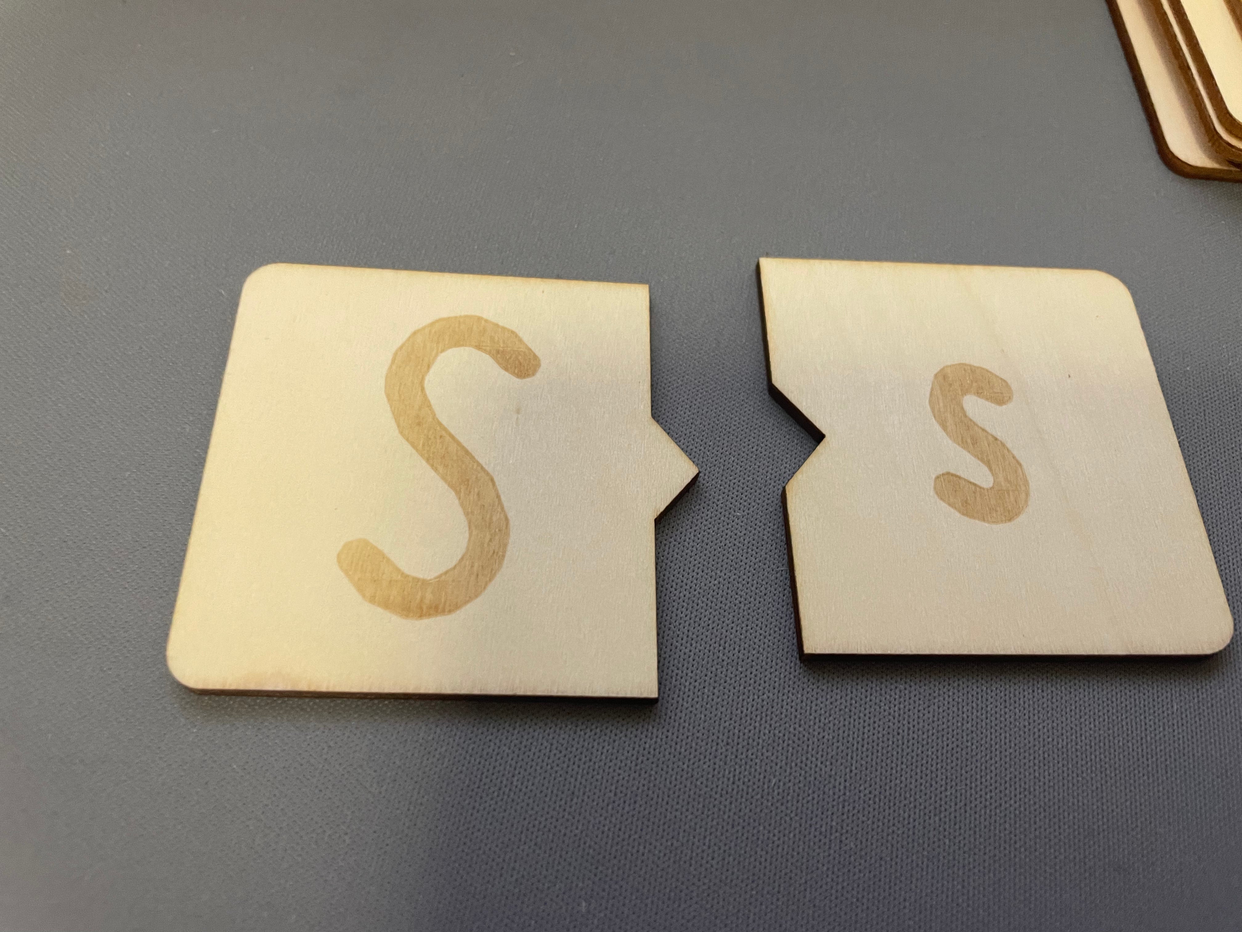 Wooden Letter Tiles - NSW Foundation Font - Puzzle