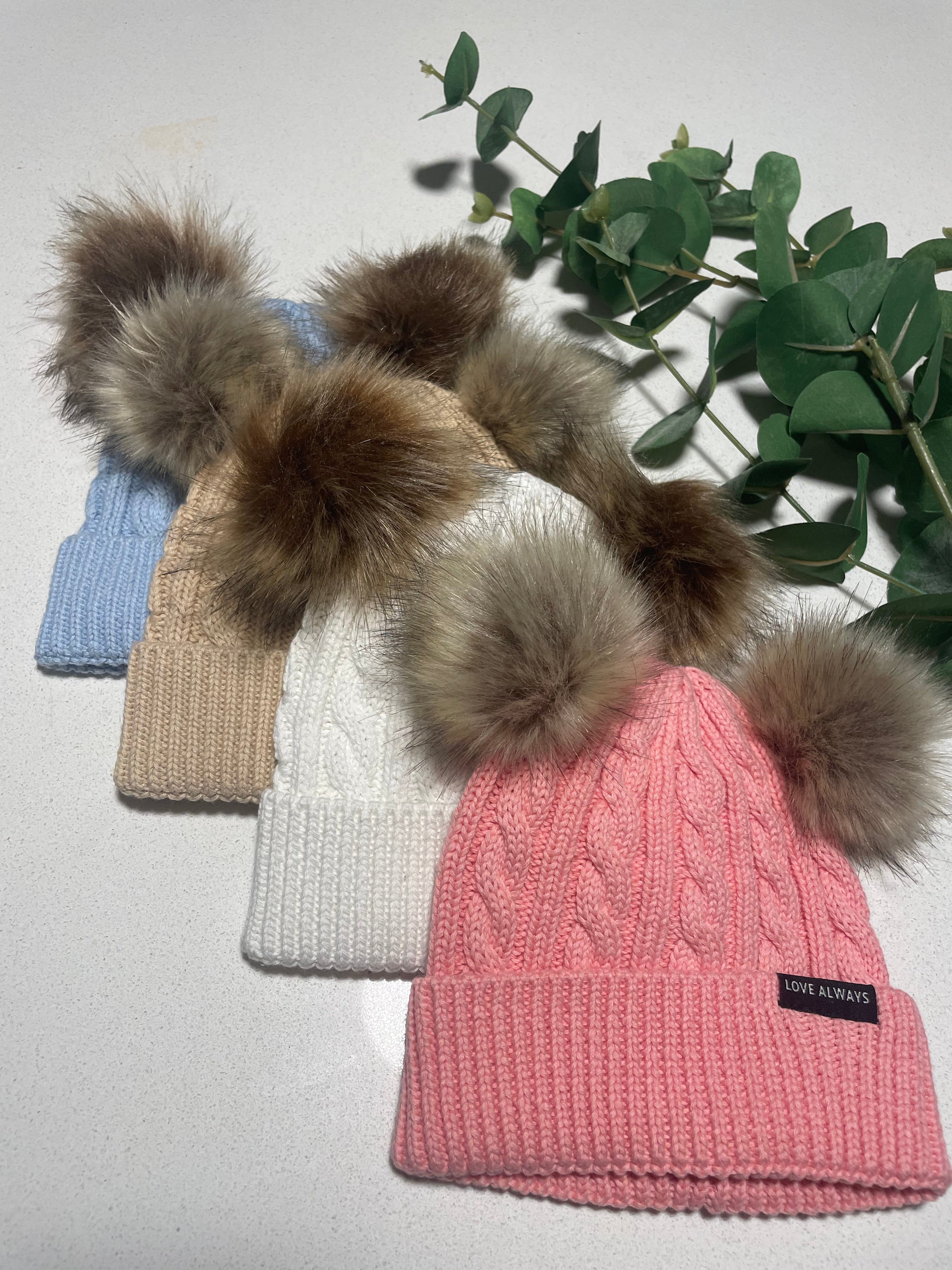 Love Always Double Pom Pom Beanie