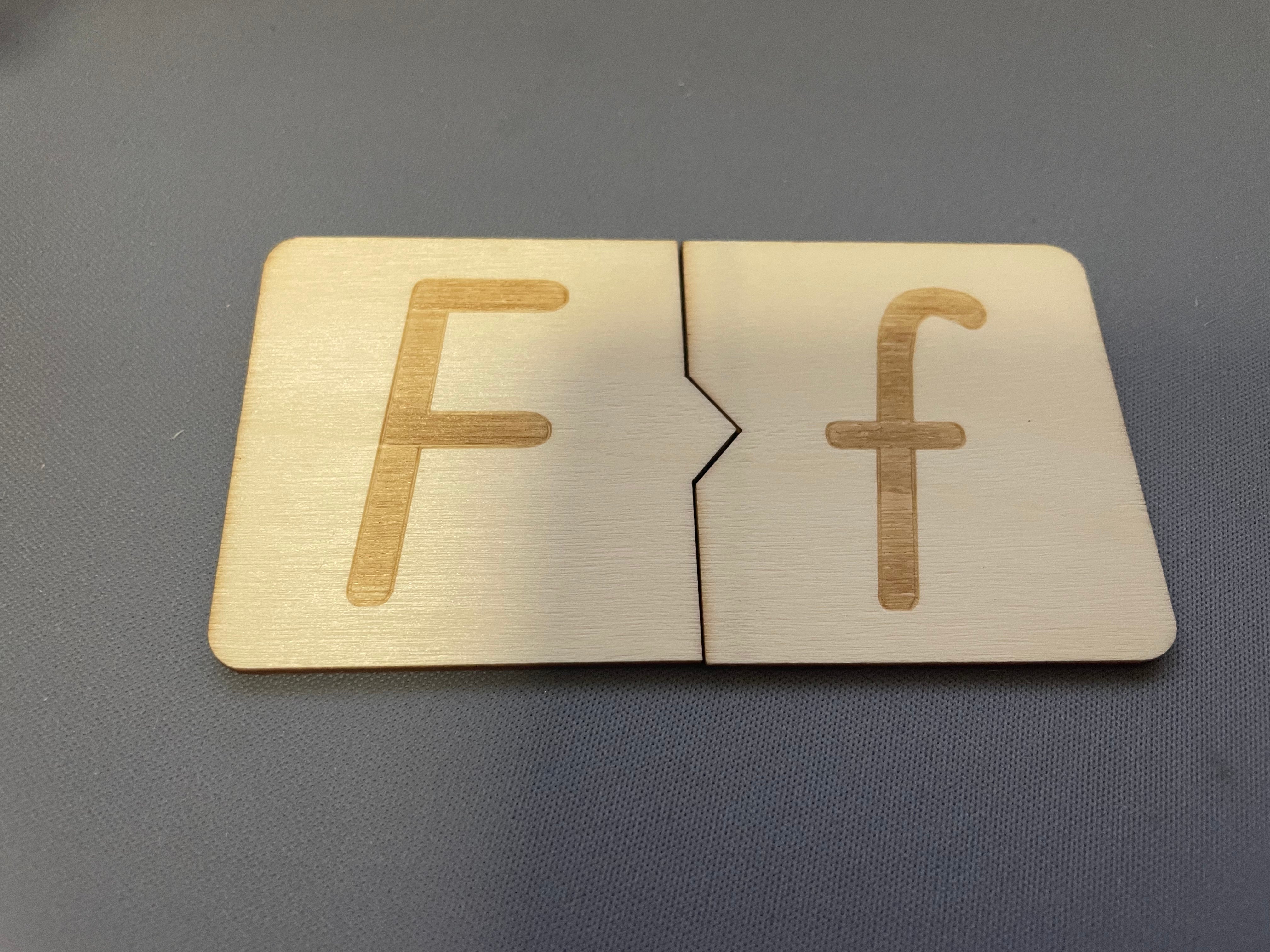 Wooden Letter Tiles - NSW Foundation Font - Puzzle