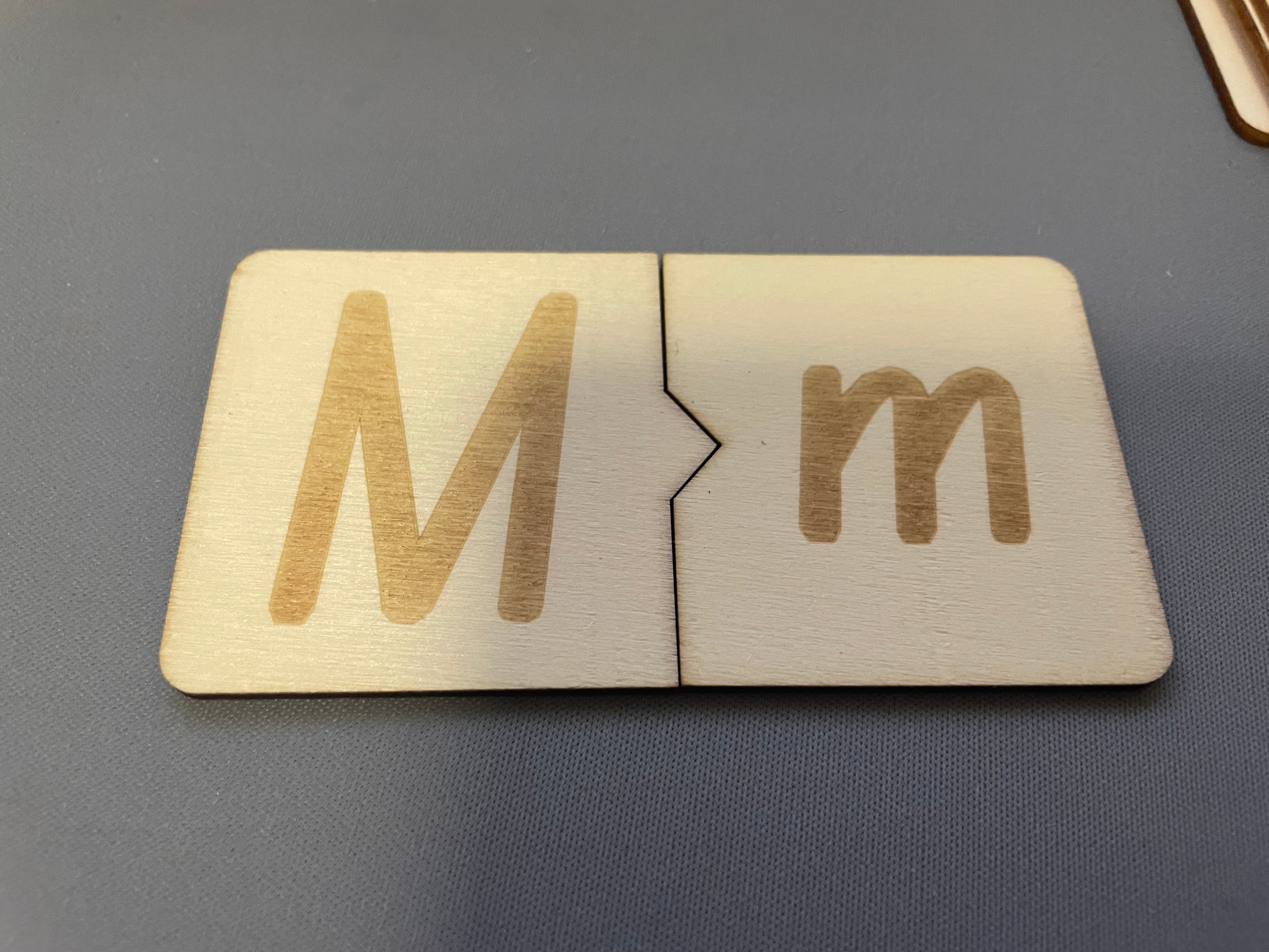 Wooden Letter Tiles - NSW Foundation Font - Puzzle