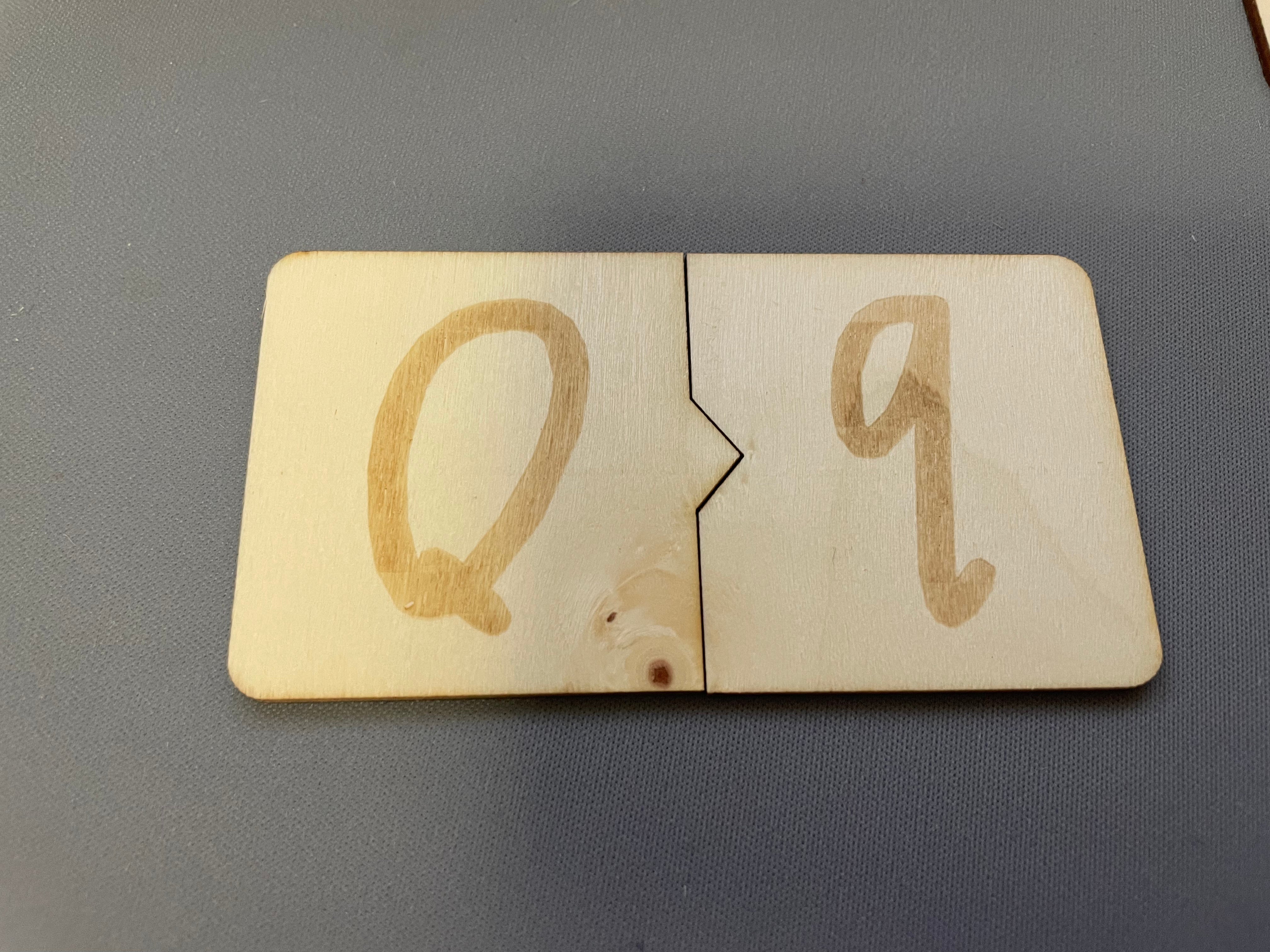 Wooden Letter Tiles - NSW Foundation Font - Puzzle