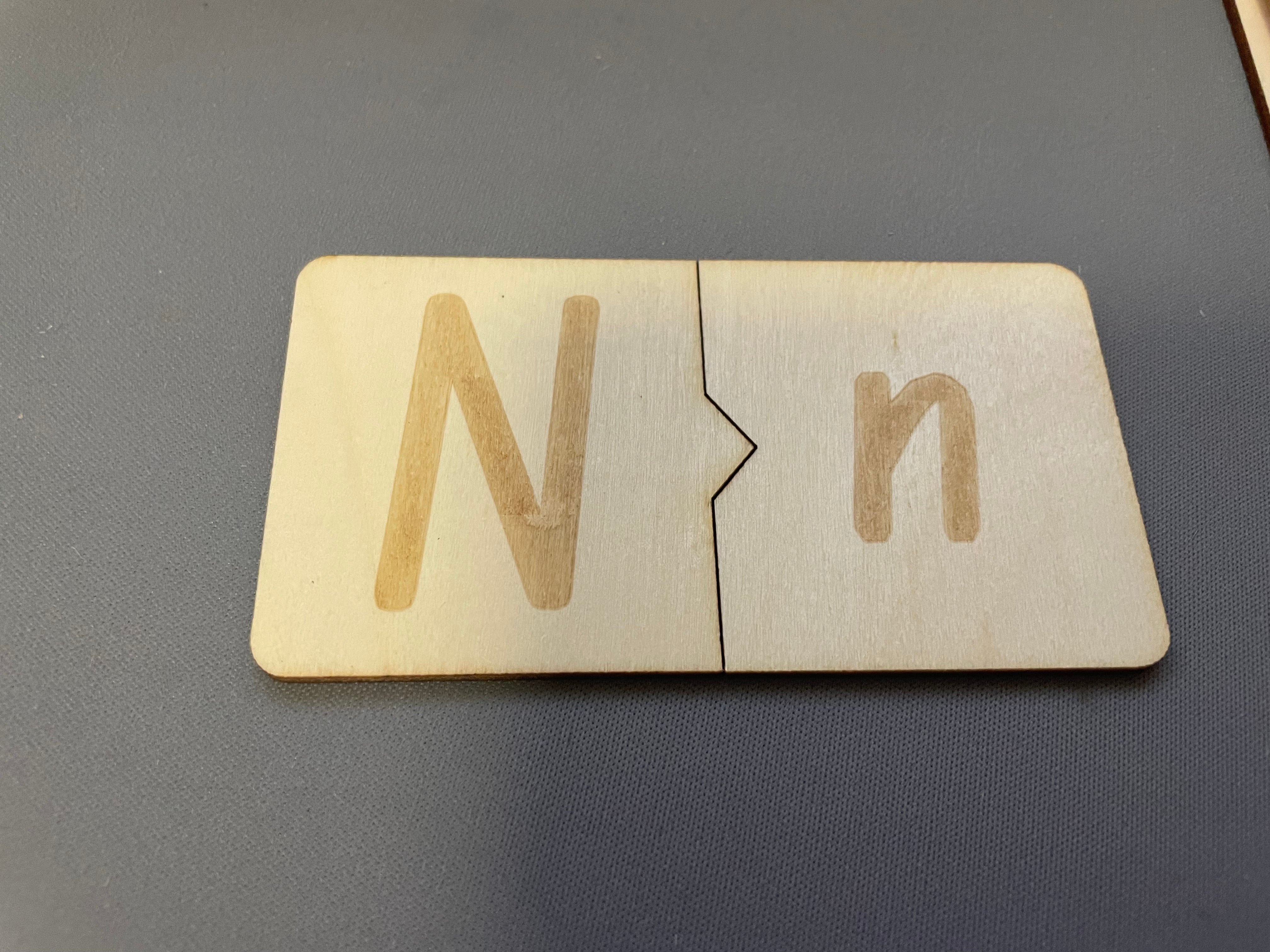 Wooden Letter Tiles - NSW Foundation Font - Puzzle