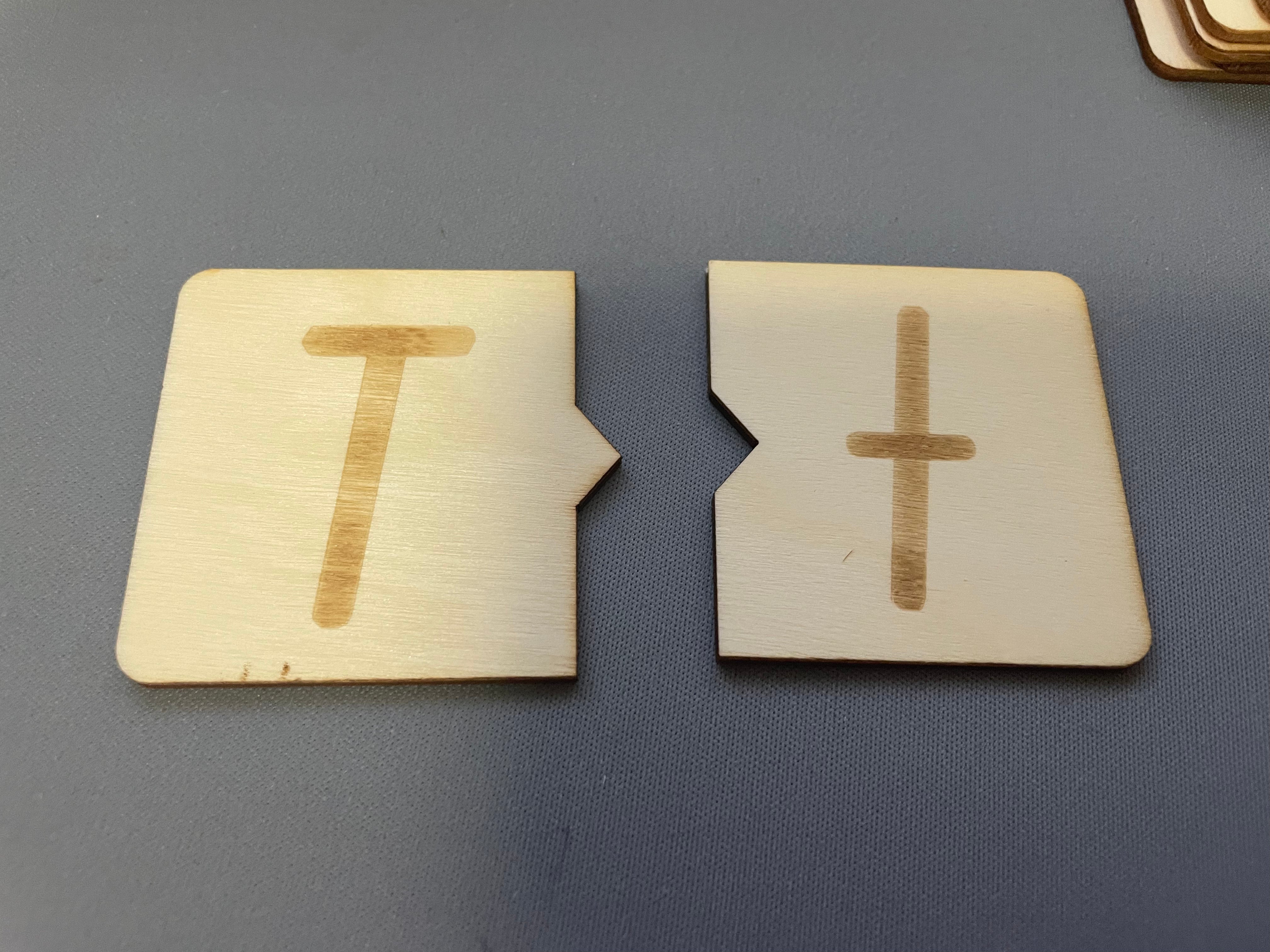 Wooden Letter Tiles - NSW Foundation Font - Puzzle